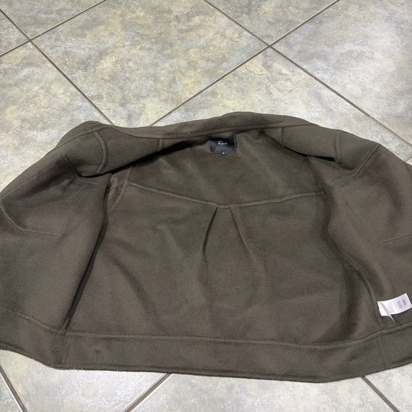 Rails Women’s Easton Wool Blend Olive Cropped Shacket Sz XL Casual Preppy Party - Picture 8 of 13